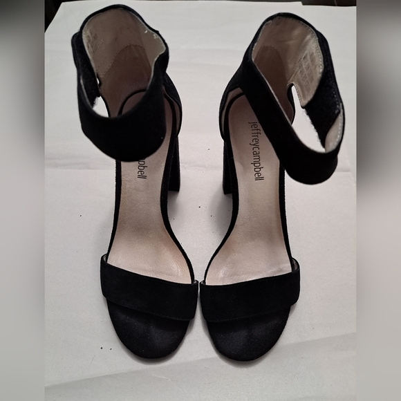 Jeffery Campbell Lindsey Black Suede Heels Size 6 - Picture 2 of 10